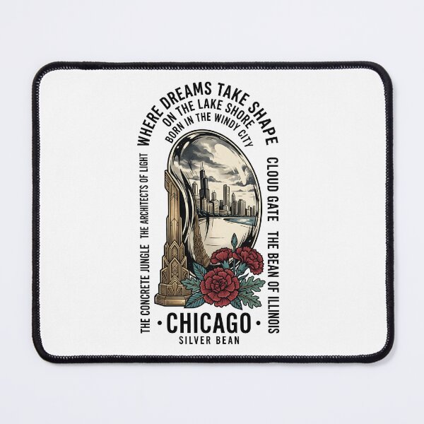 Item preview, Chicago Silver Bean Cloud Gate Vintage Design designed and sold by castillomiami.