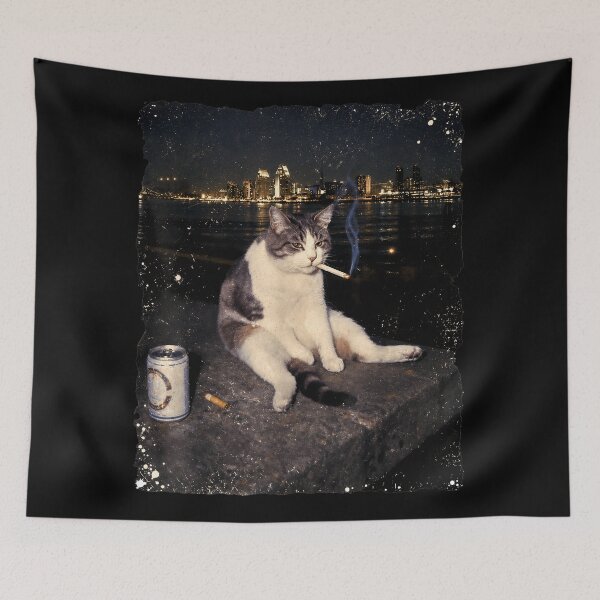 Item preview, Cigarette Kitten Funny Smoking Cat Meme Stupid designed and sold by PastelWingg.