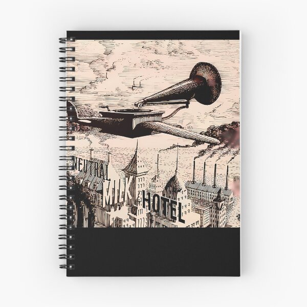 Item preview, Neutral Milk Hotel Gramophone Flying Machine Engraving designed and sold by Tsuka Shop Art.