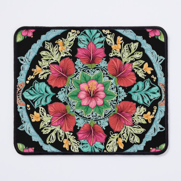 Item preview, Hibiscus Folk Embroidery Mandala Clipart Collection 21 designed and sold by PlayPlearnZone.