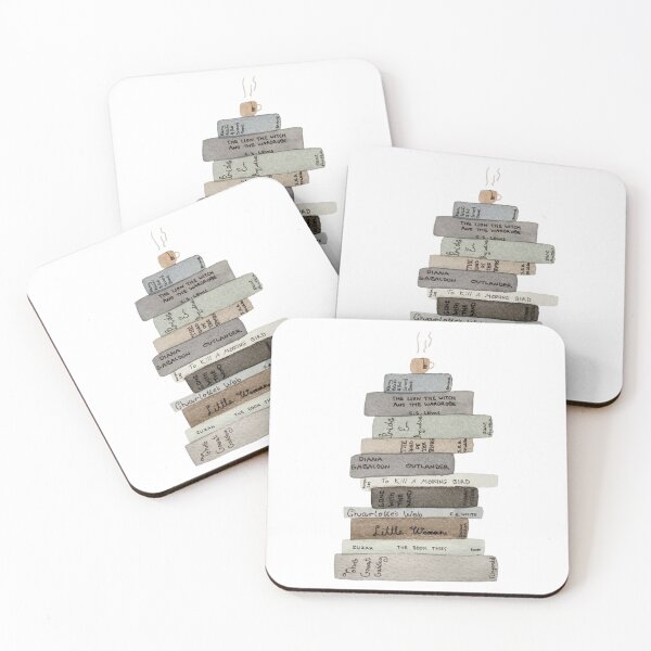 Item preview, Watercolour Stack of Books designed and sold by art-by-natarsha.