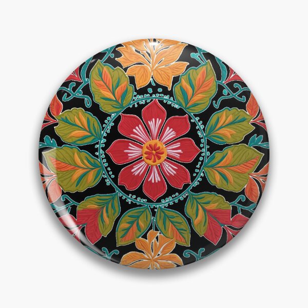 Item preview, Hibiscus Folk Embroidery Mandala Clipart Collection 27 designed and sold by PlayPlearnZone.