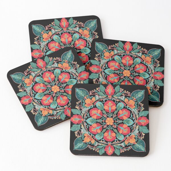 Item preview, Hibiscus Folk Embroidery Mandala Clipart Collection 26 designed and sold by PlayPlearnZone.