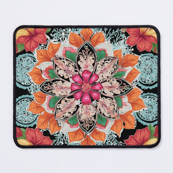 Item preview, Hibiscus Folk Embroidery Mandala Clipart Collection 22 designed and sold by PlayPlearnZone.