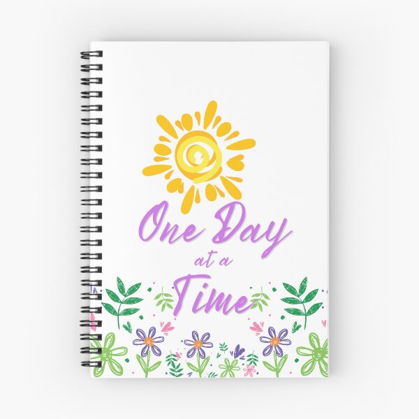 Item preview, One Day at a Time Sun and Floral Motivational Design designed and sold by DonnaRaine.