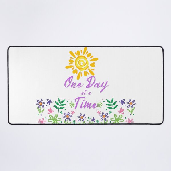 Item preview, One Day at a Time Sun and Floral Motivational Design designed and sold by DonnaRaine.