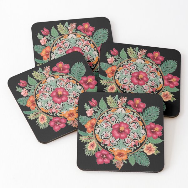 Item preview, Hibiscus Folk Embroidery Mandala Clipart Collection 23 designed and sold by PlayPlearnZone.
