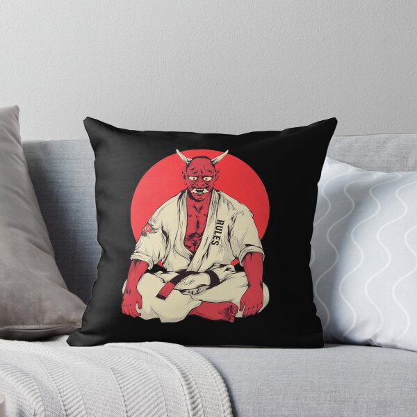 Item preview, red oni martial arts meditating demon designed and sold by Eadmadgen42.