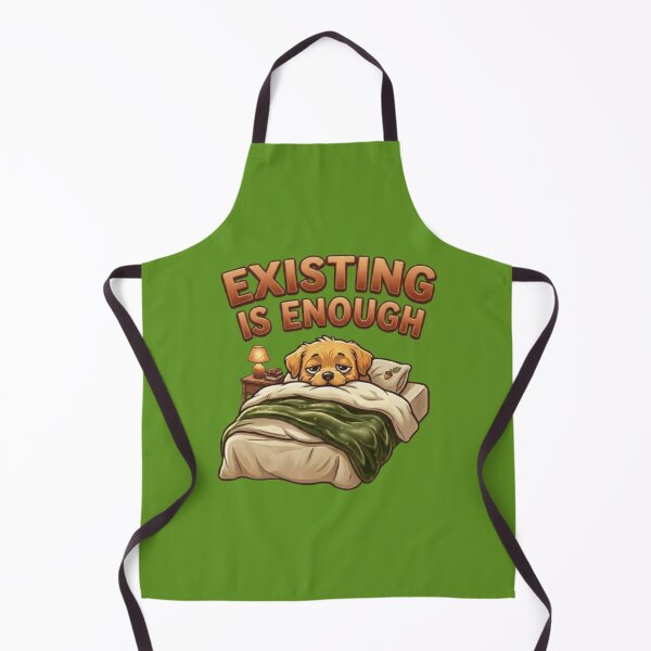 Item preview, Existing Is Enough Cute Sleepy Golden Retriever Dog Meme designed and sold by Northern Glow Art.