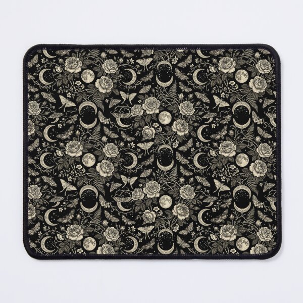 Item preview, Dark Academia Celestial Botanical Illustration | Vintage Roses, Moths, Moon Phases & Gothic Floral Pattern designed and sold by zycs.