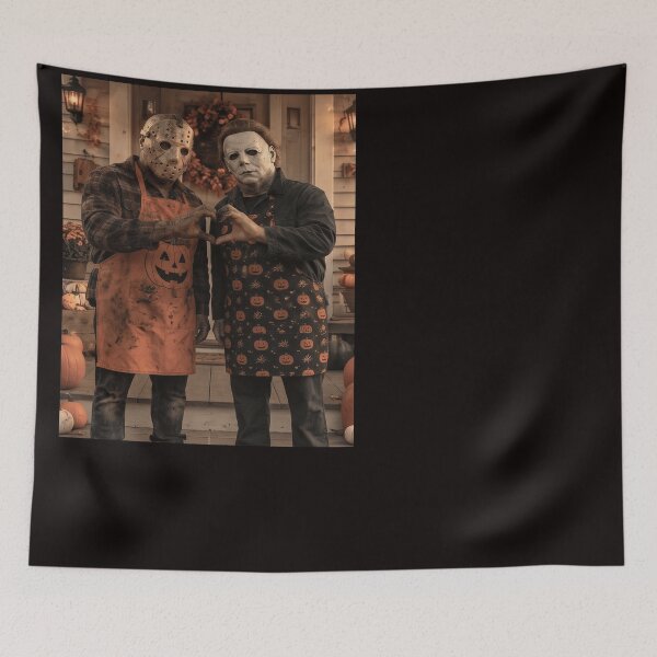Item preview, Michael Myers Tshirts And Jason Voorhees Making A Heart Hands Pose designed and sold by Hydlaaksmndriss.