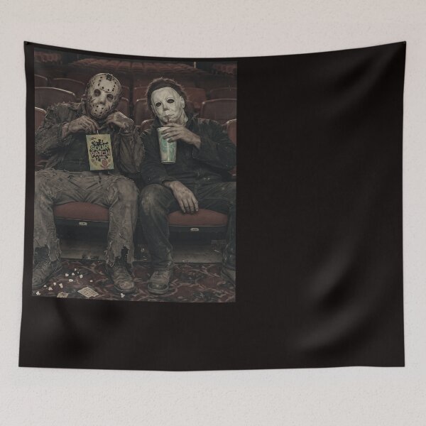 Item preview, Michael Myers Tshirts And Jason Voorhees Sitting At The Movie Theater designed and sold by Hydlaaksmndriss.