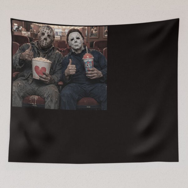 Item preview, Michael Myers Tshirts And Jason Voorhees Movie Theater Horror Night designed and sold by Hydlaaksmndriss.