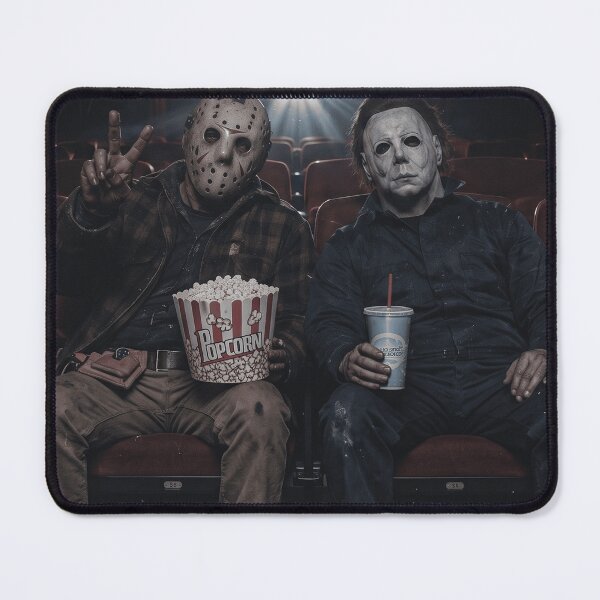 Item preview, Michael Myers Tshirts And Jason Voorhees Sitting In Cinema Halloween designed and sold by Hydlaaksmndriss.