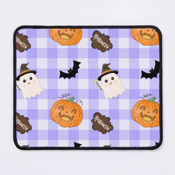 Item preview, Purple Gingham Halloween Witch Ghost Pattern designed and sold by ArtisticInks.