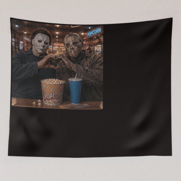 Item preview, Michael Myers Tshirts And Jason Voorhees Horror Movie Theater Night designed and sold by Hydlaaksmndriss.