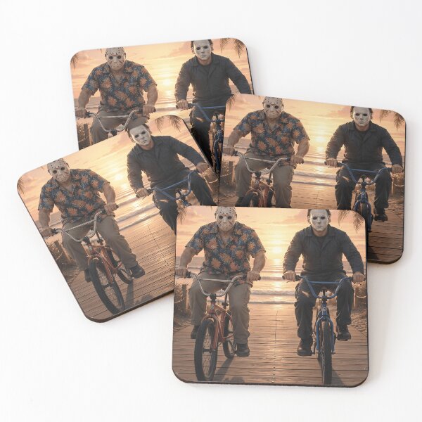 Item preview, Michael Myers Tshirts And Jason Voorhees Riding Bikes Together designed and sold by Hydlaaksmndriss.