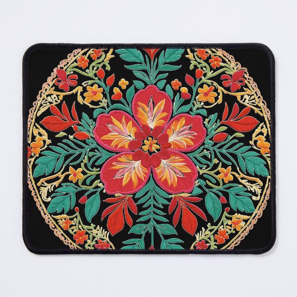 Item preview, Hibiscus Folk Embroidery Mandala Clipart Collection 28 designed and sold by PlayPlearnZone.