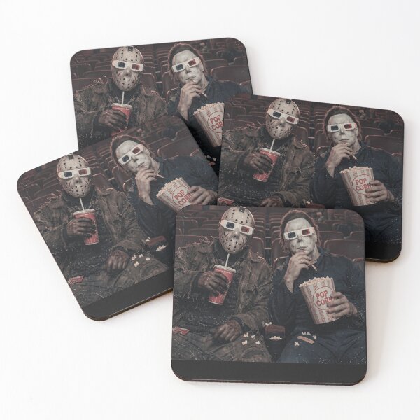 Item preview, Michael Myers Tshirts And Jason Voorhees At The Cinema Horror Night designed and sold by Hydlaaksmndriss.