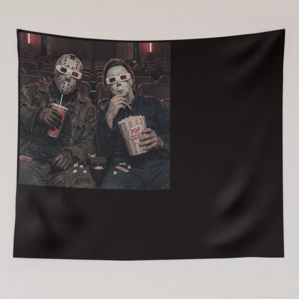 Item preview, Michael Myers Tshirts And Jason Voorhees At The Cinema Horror Night designed and sold by Hydlaaksmndriss.