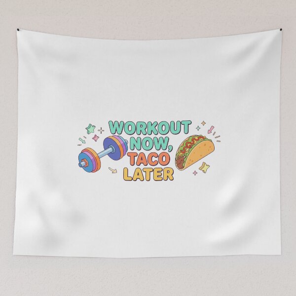 Item preview, Workout Now Taco Later Funny Gym Fitness Foodie designed and sold by Amituniqdesign .