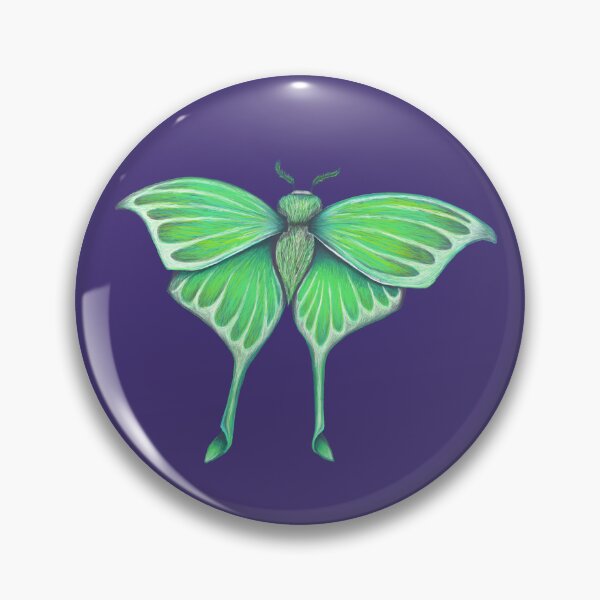 Item preview, Emerald Luna | Botanical Green Moth Illustration designed and sold by ArtflyStudio.