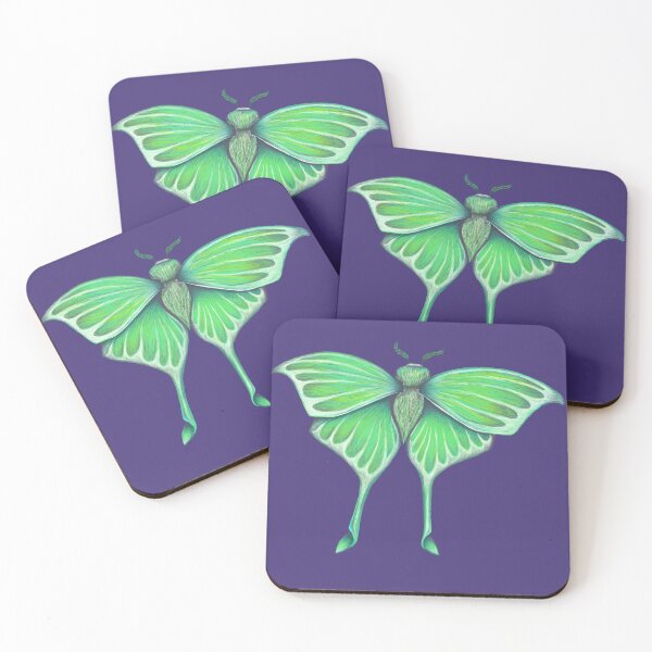 Item preview, Emerald Luna | Botanical Green Moth Illustration designed and sold by ArtflyStudio.