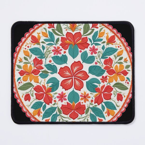 Item preview, Hibiscus Folk Embroidery Mandala Clipart Collection 25 designed and sold by PlayPlearnZone.