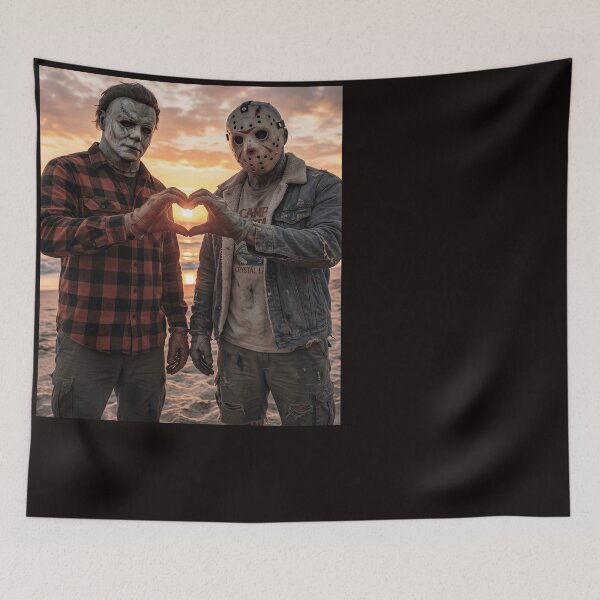Item preview, Michael Myers Tshirts And Jason Voorhees Heart Hands Together designed and sold by Hydlaaksmndriss.