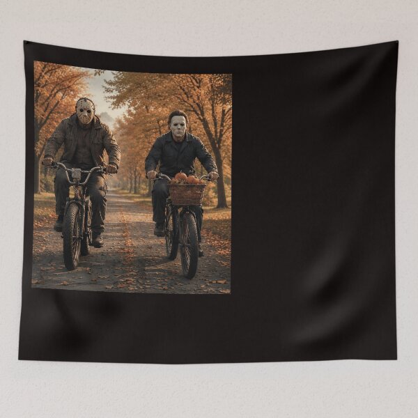 Item preview, Michael Myers Tshirts And Jason Voorhees Halloween Bike Ride designed and sold by Hydlaaksmndriss.