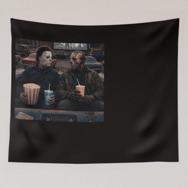 Item preview, Michael Myers Tshirts And Jason Voorhees Watching Movies At The Theater designed and sold by Hydlaaksmndriss.