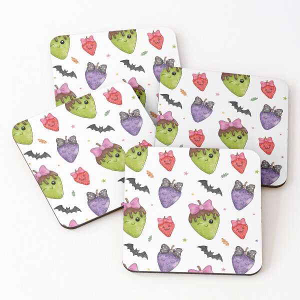 Item preview, Kawaii Halloween Candy Strawberry Pattern designed and sold by ArtisticInks.
