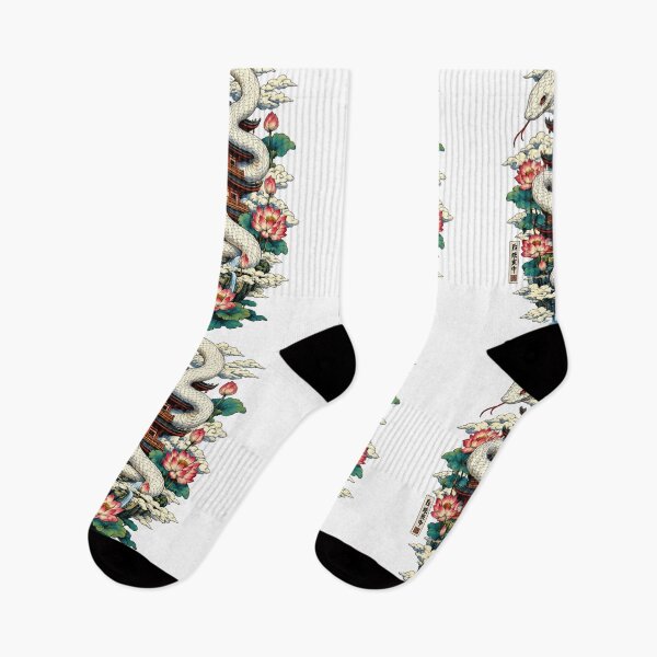 Item preview, The Deity of the Eternal Serpent – Japanese Ukiyo-e White Snake Pagoda Fantasy Art designed and sold by Substance_life.