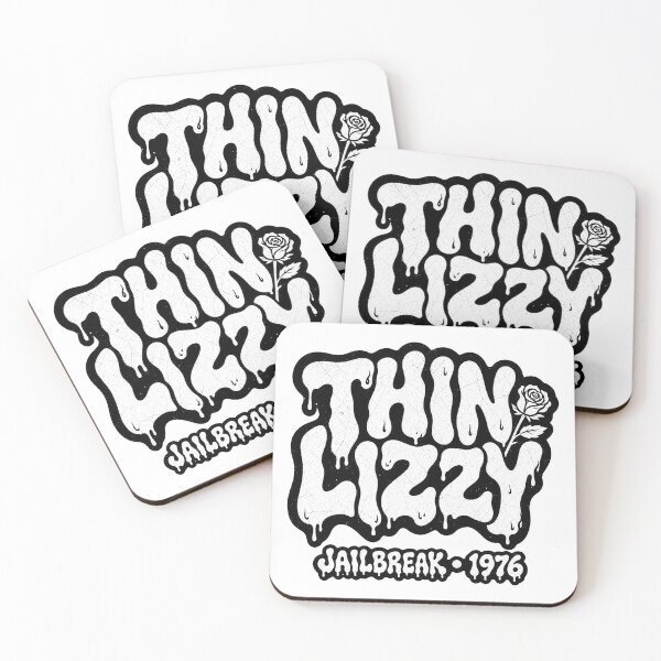 Item preview, Thin Lizzy Jailbreak 1976 Melting Text Hard Rock designed and sold by JMS-Artvintage.