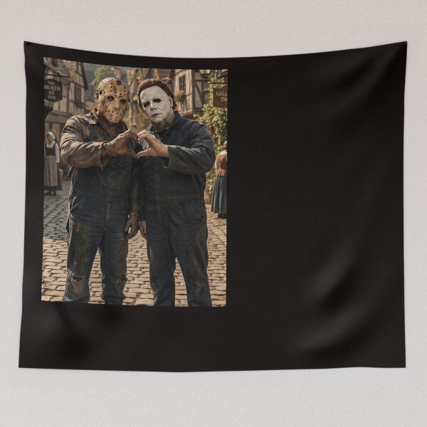 Item preview, Michael Myers Tshirts And Jason Voorhees Heart Hands At The Beach designed and sold by Hydlaaksmndriss.