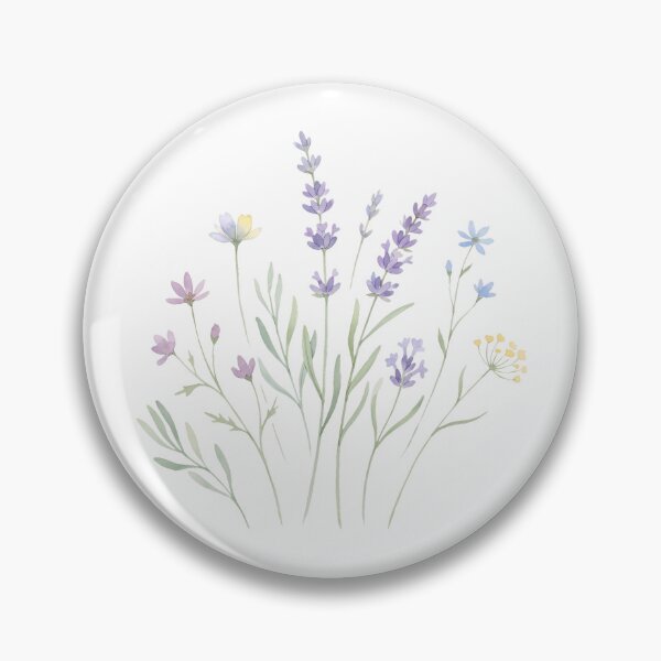 Item preview, Delicate Watercolor Wildflowers Lavender Bouquet designed and sold by pattman.