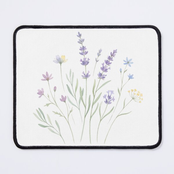 Item preview, Delicate Watercolor Wildflowers Lavender Bouquet designed and sold by pattman.