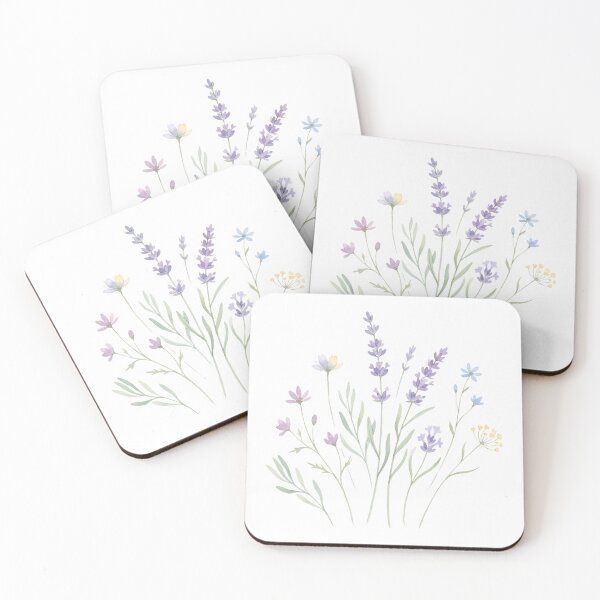 Item preview, Delicate Watercolor Wildflowers Lavender Bouquet designed and sold by pattman.