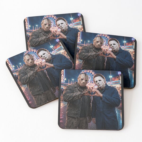Item preview, Michael Myers Tshirts And Jason Voorhees Heart Hands By The Ocean designed and sold by Hydlaaksmndriss.