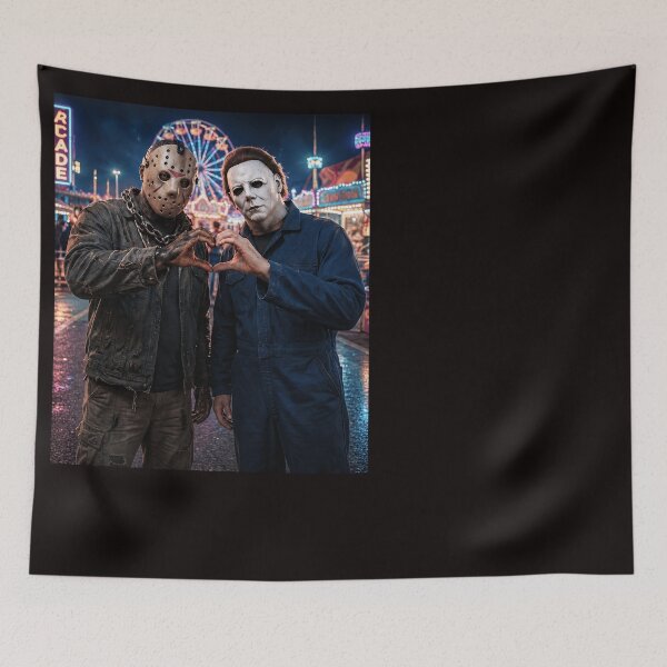 Item preview, Michael Myers Tshirts And Jason Voorhees Heart Hands By The Ocean designed and sold by Hydlaaksmndriss.