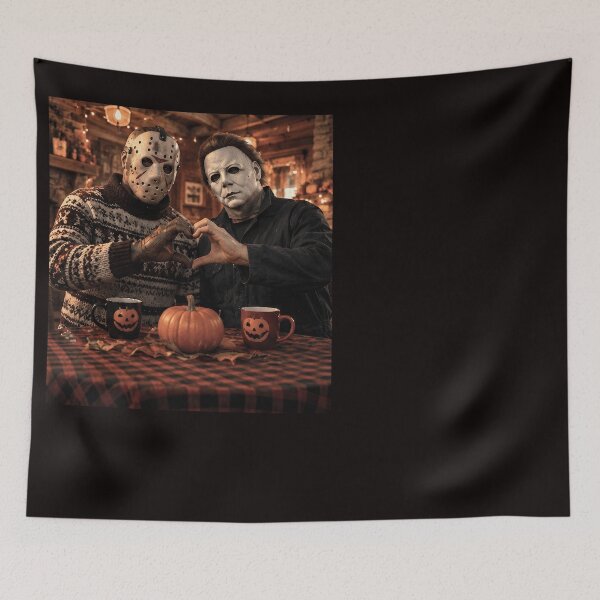 Item preview, Michael Myers Tshirts And Jason Voorhees Heart Hands Pose Together designed and sold by Hydlaaksmndriss.