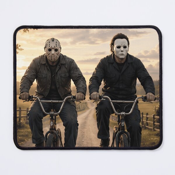 Item preview, Michael Myers Tshirts And Jason Voorhees Riding Bikes At Halloween designed and sold by Hydlaaksmndriss.