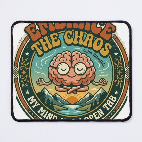 Item preview, Embrace The Chaos My Mind Is An Open Tab Retro Brain Tee designed and sold by SivaStudios.