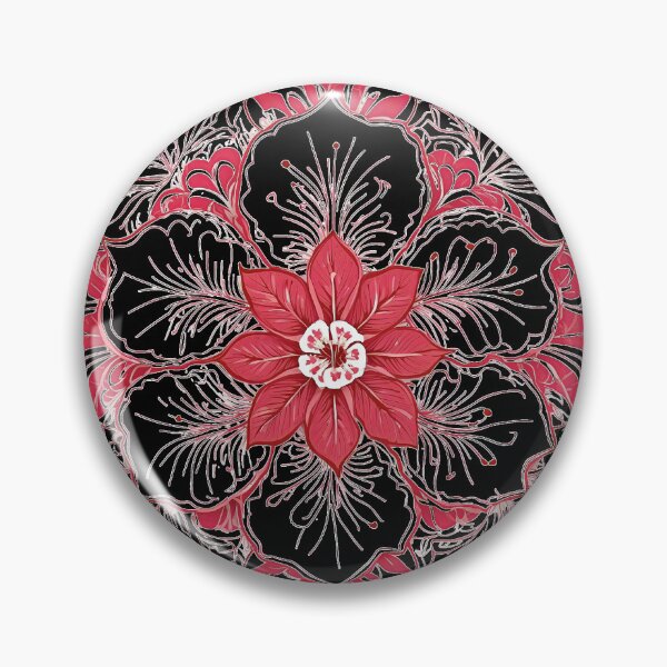 Item preview, Hibiscus Folk Embroidery Mandala Clipart Collection 29 designed and sold by PlayPlearnZone.