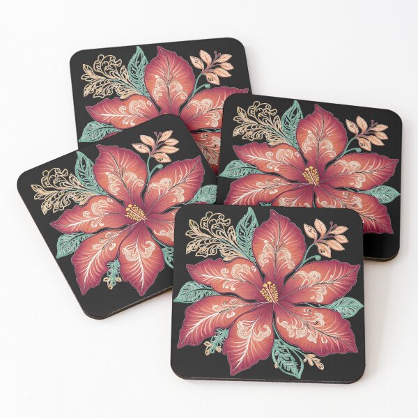 Item preview, Hibiscus Folk Embroidery Mandala Clipart Collection 30 designed and sold by PlayPlearnZone.