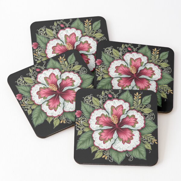 Item preview, Hibiscus Folk Embroidery Mandala Clipart Collection 32 designed and sold by PlayPlearnZone.