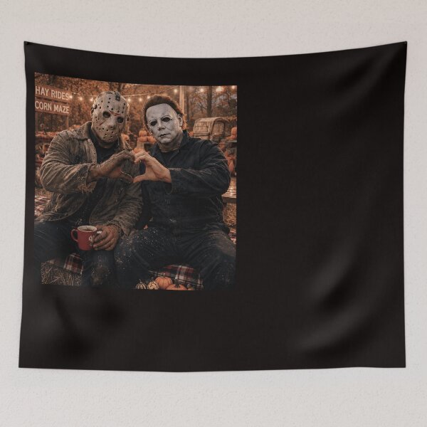 Item preview, Michael Myers Tshirts And Jason Voorhees Hand Heart Moment designed and sold by Hydlaaksmndriss.
