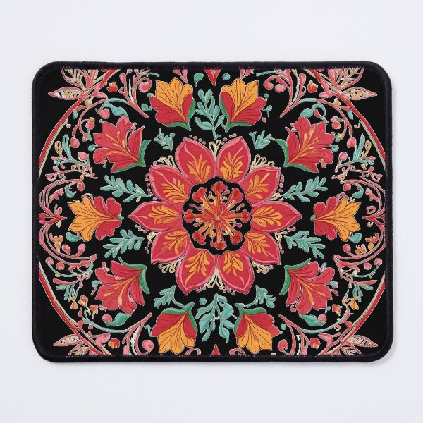 Item preview, Hibiscus Folk Embroidery Mandala Clipart Collection 34 designed and sold by PlayPlearnZone.