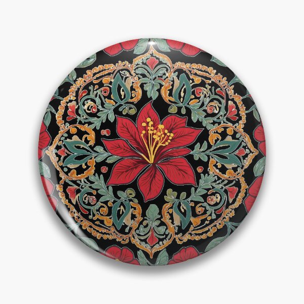 Item preview, Hibiscus Folk Embroidery Mandala Clipart Collection 35 designed and sold by PlayPlearnZone.