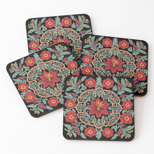 Item preview, Hibiscus Folk Embroidery Mandala Clipart Collection 35 designed and sold by PlayPlearnZone.